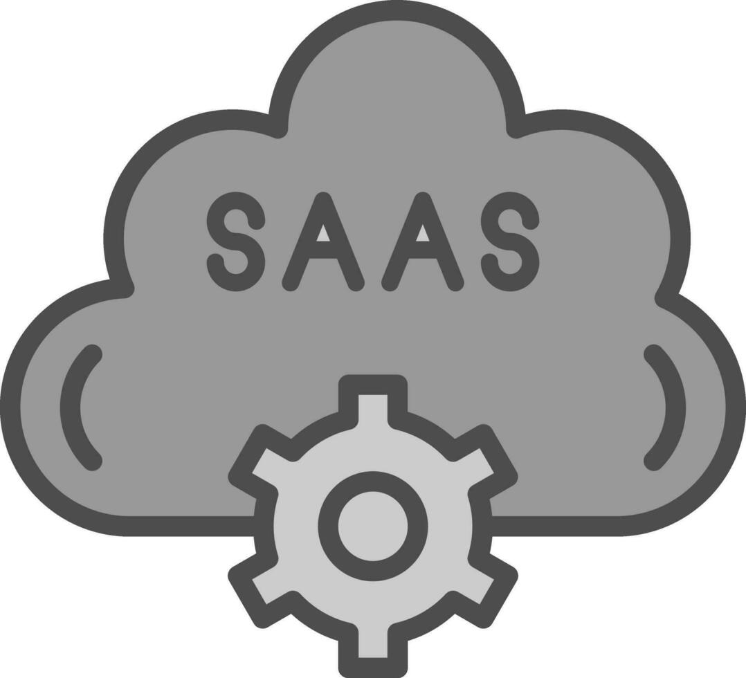 saas vector icono diseño