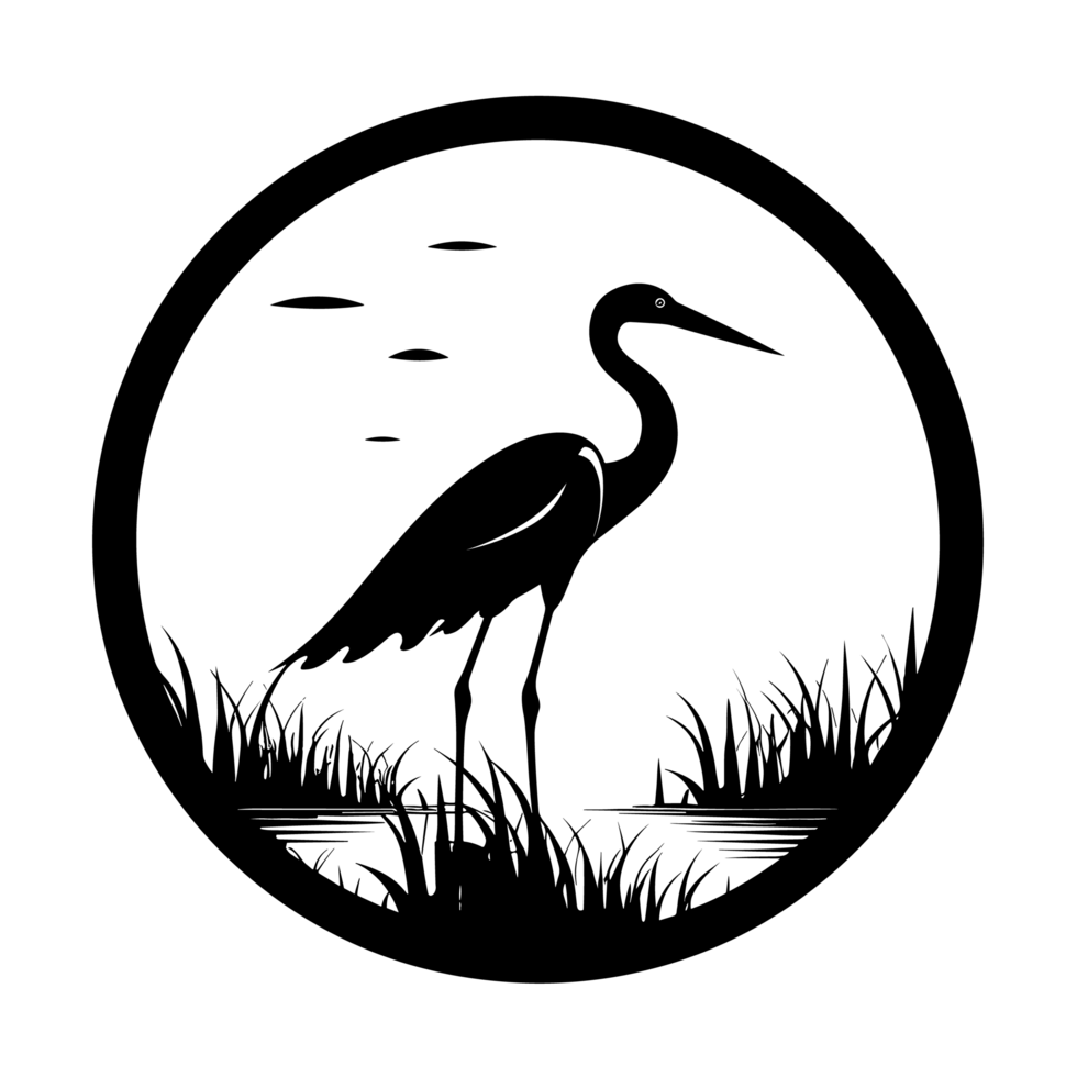Heron Silhouette - png