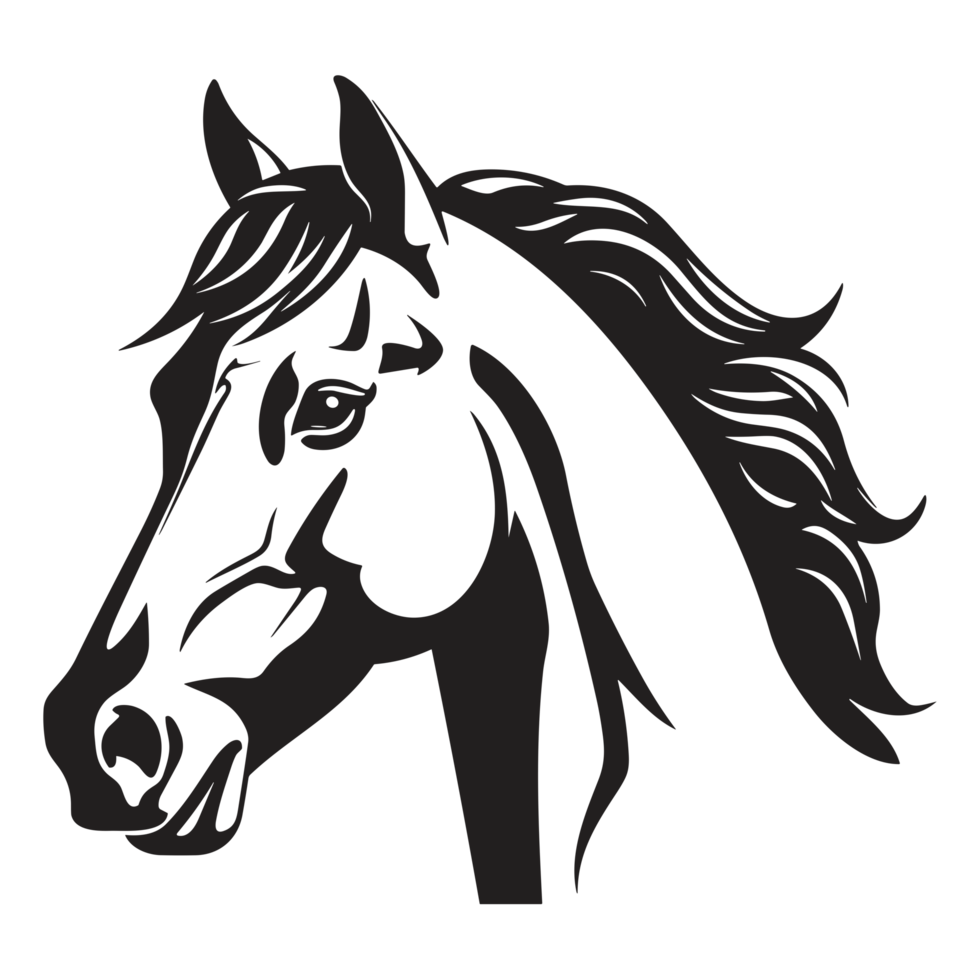 Beautiful Horse Silhouette - png