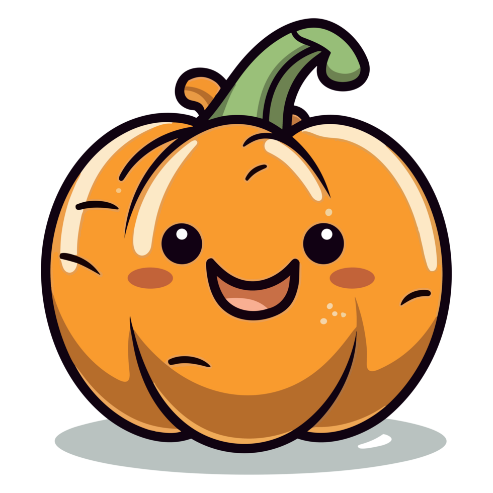 Beautiful Kawaii Style Pumpkin - png