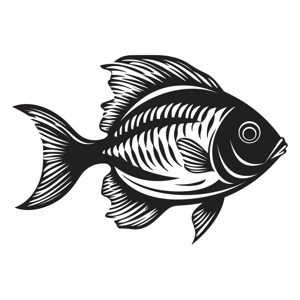 Beautiful Fish Silhouette - png