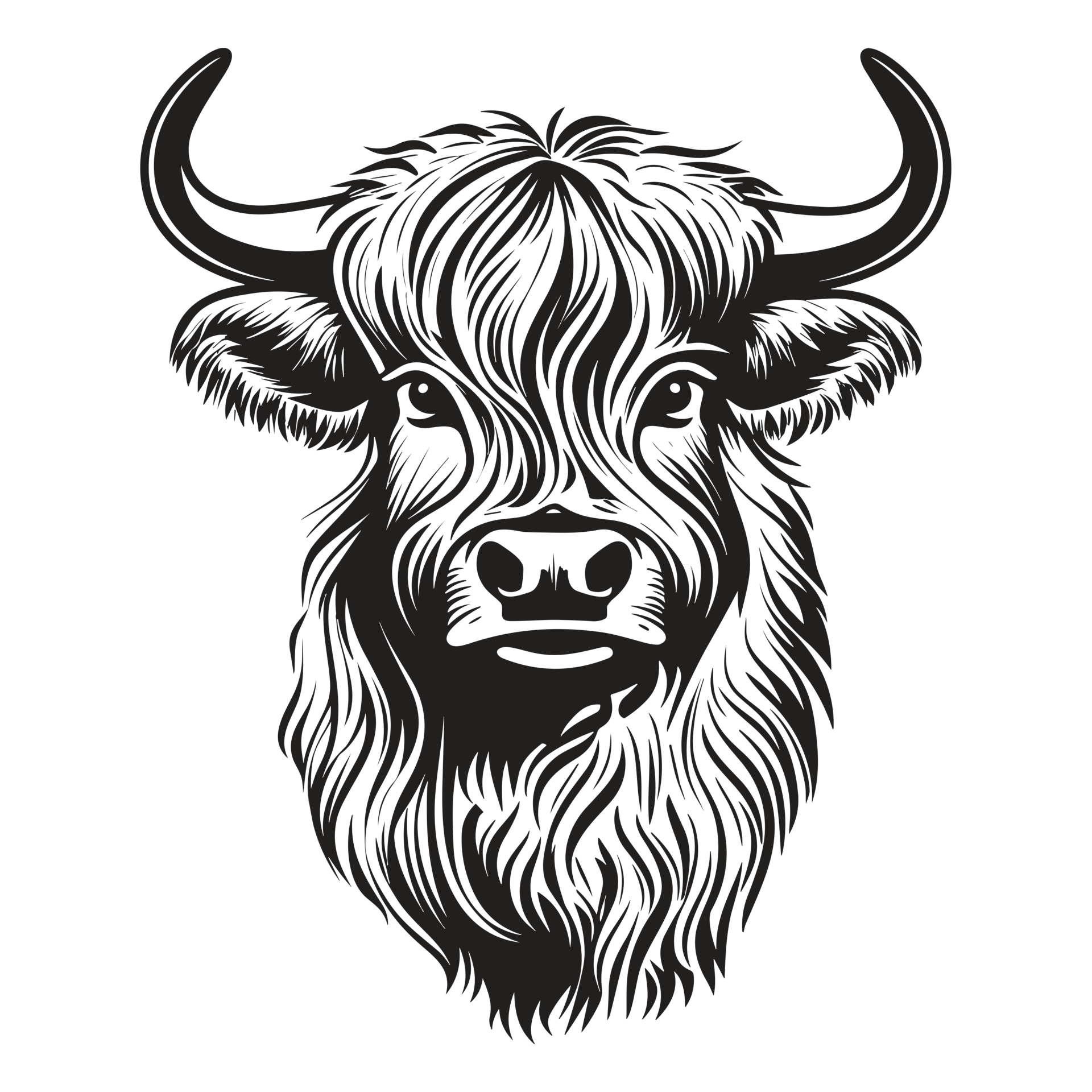 beautiful-highland-cow-silhouette-25069768-png