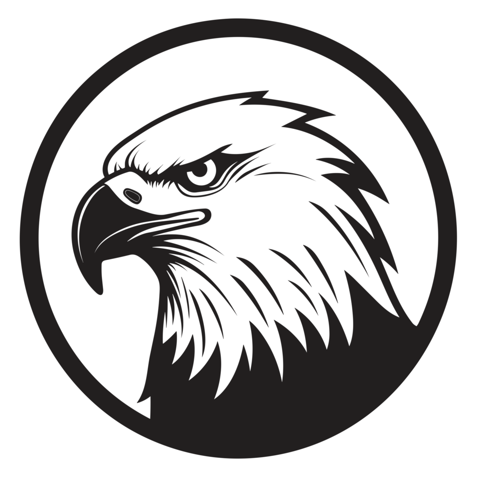 Beautiful Eagle Face Silhouette - png