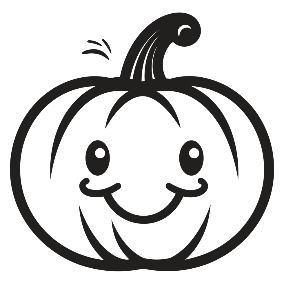 Beautiful Pumpkin Silhouette - png