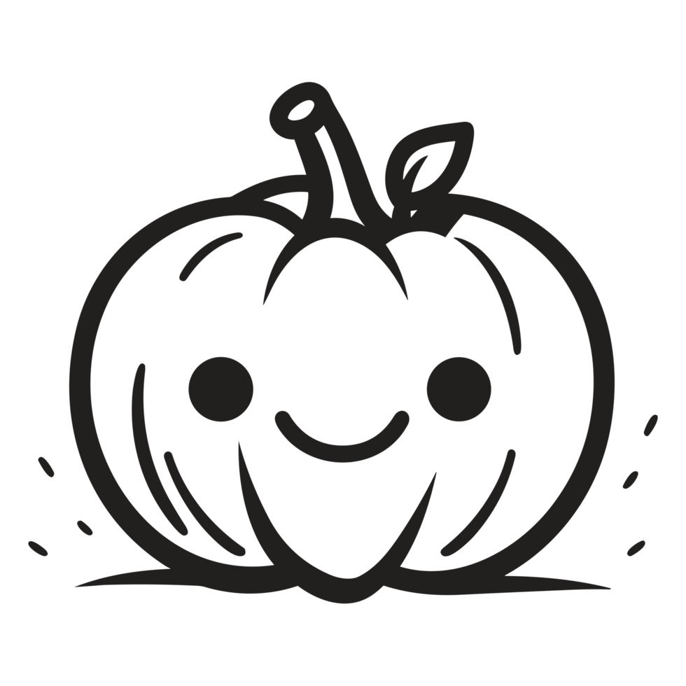 Beautiful Pumpkin Silhouette - png