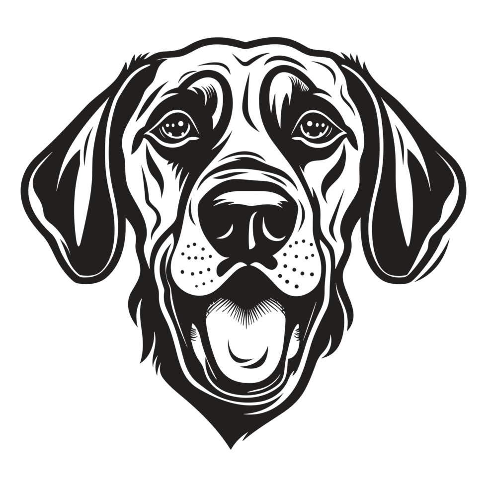 Beautiful Dog Face Silhouette - png