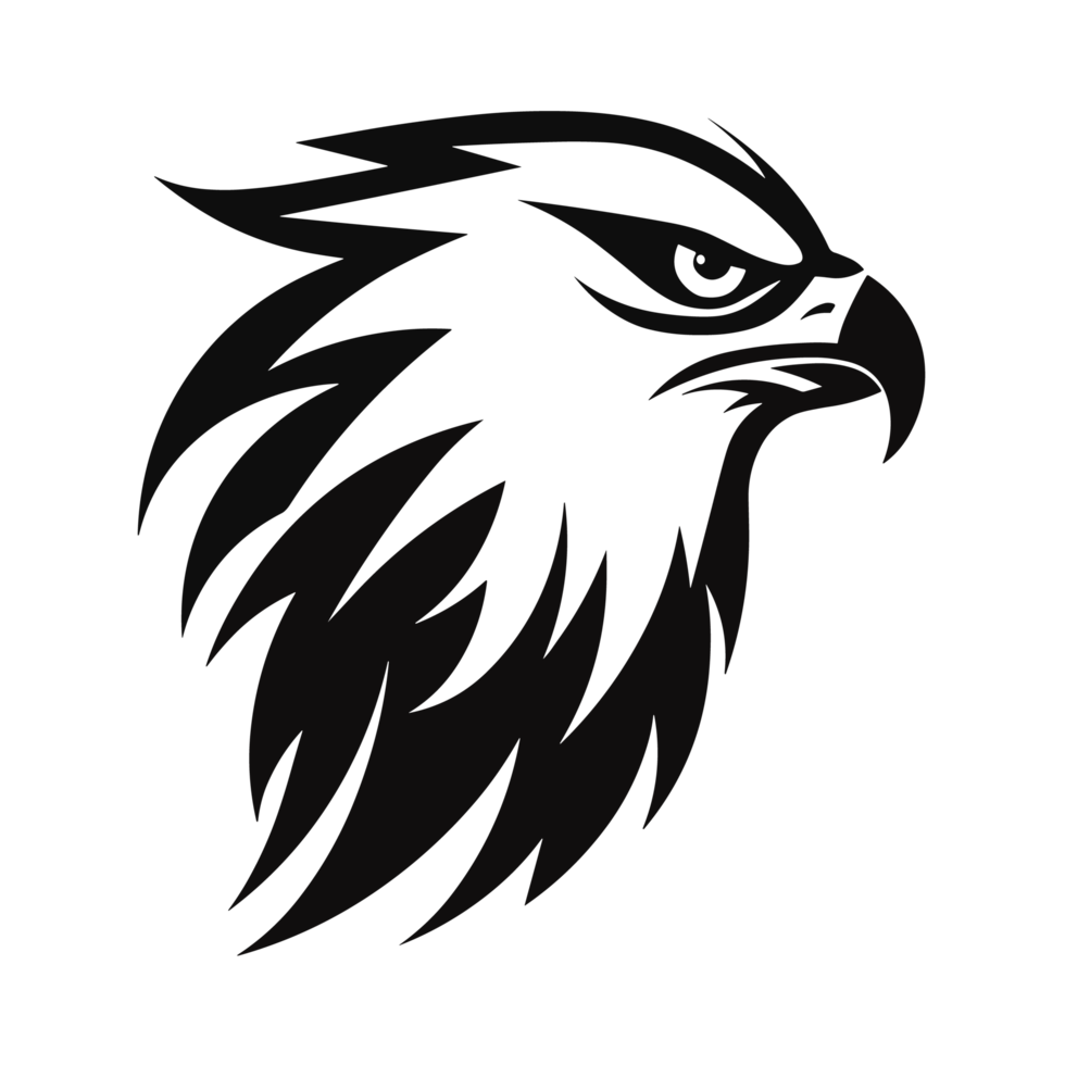 Hawk Face Silhouette - Generative Ai png