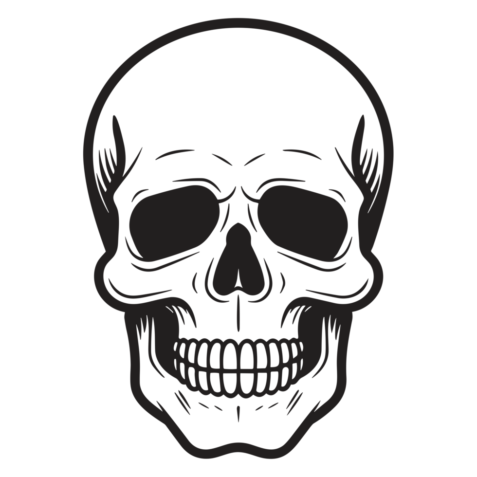 Beautiful Skull Silhouette - Generative Ai png