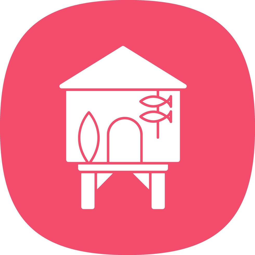 Beach hut Vector Icon Design