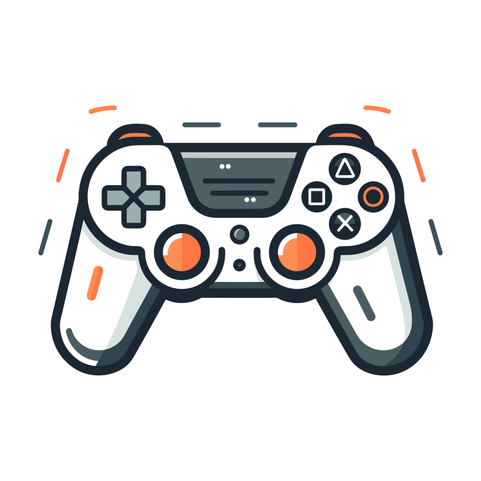 jeu manette silhouette - génératif ai png