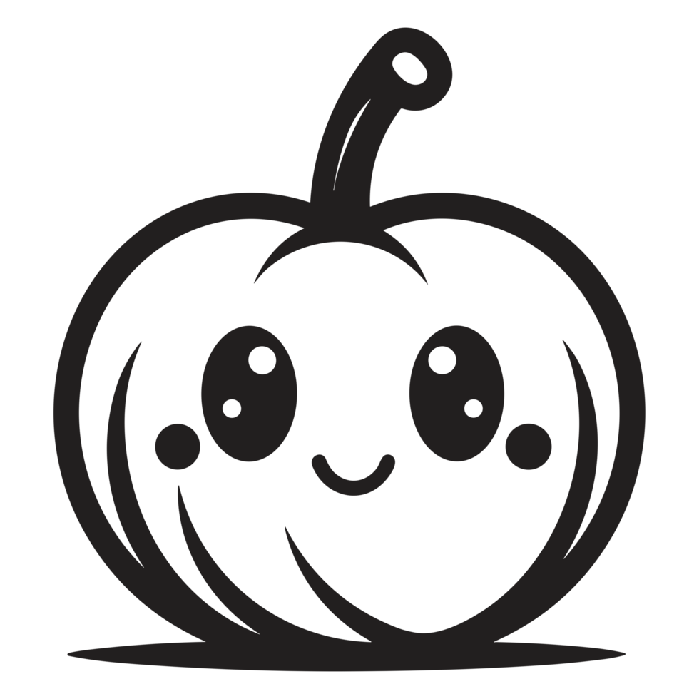 Beautiful Pumpkin Silhouette - png