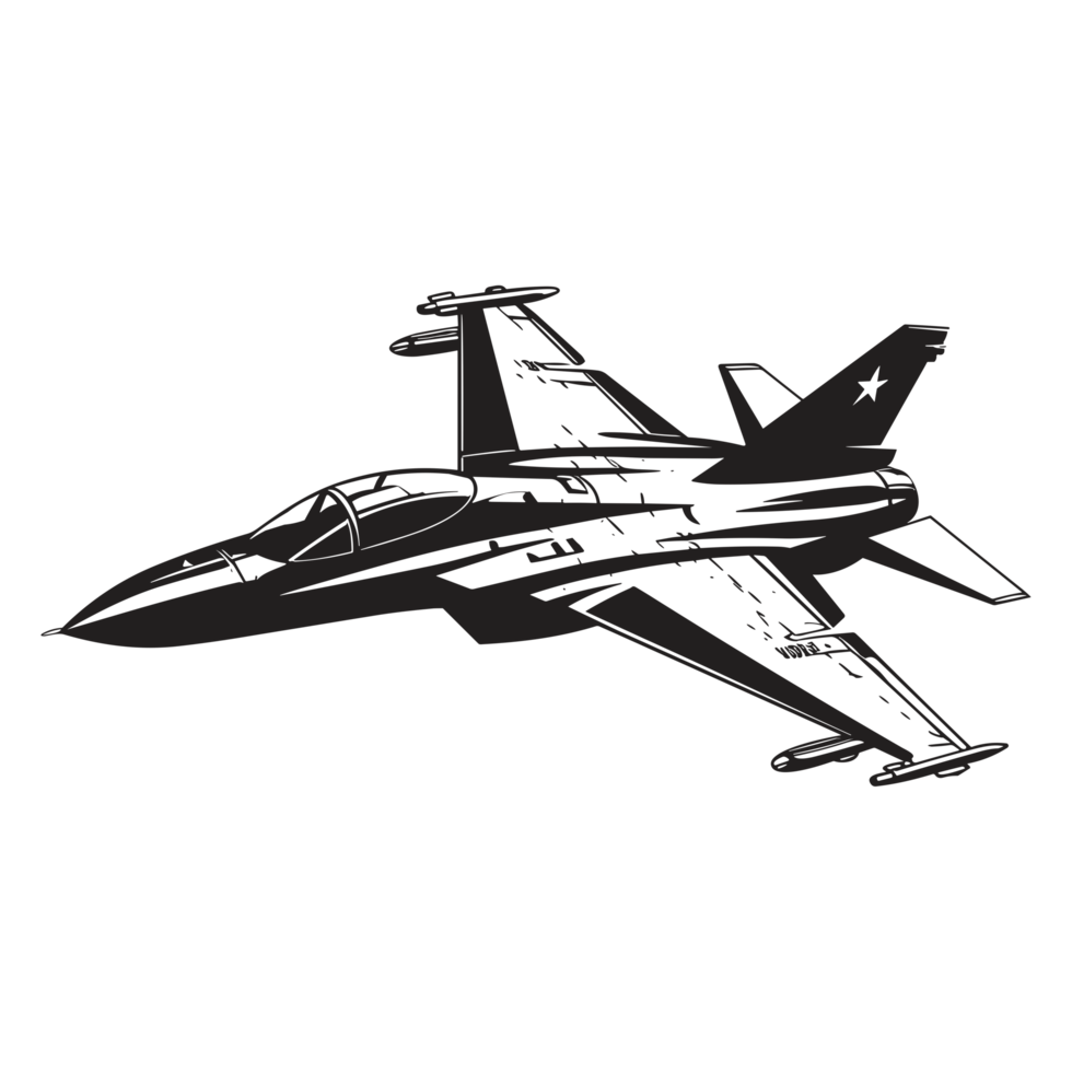 Beautiful Fighter Jet Silhouette - png
