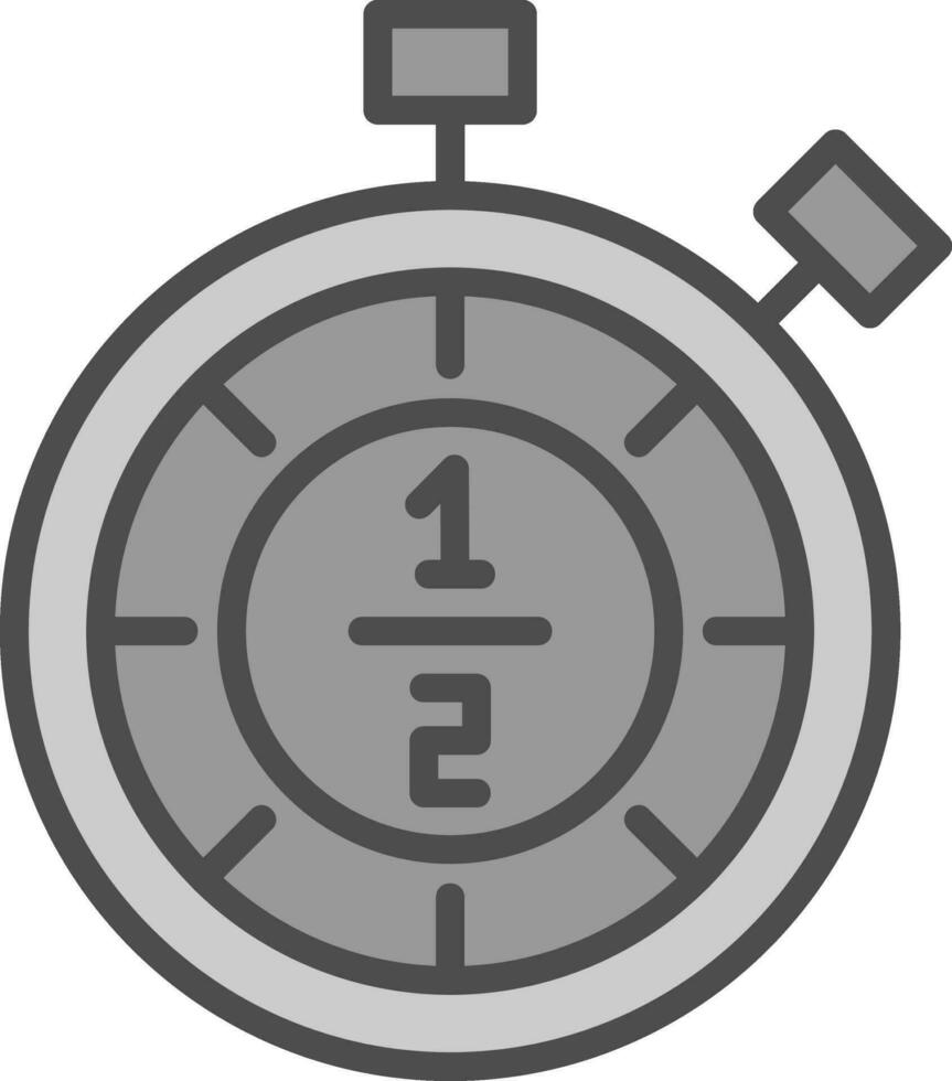 diseño de icono de vector de medio tiempo