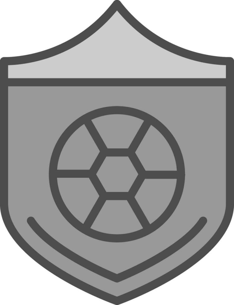 fútbol pelota en un proteger vector icono diseño