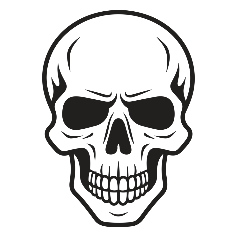 Beautiful Skull Silhouette - Generative Ai png