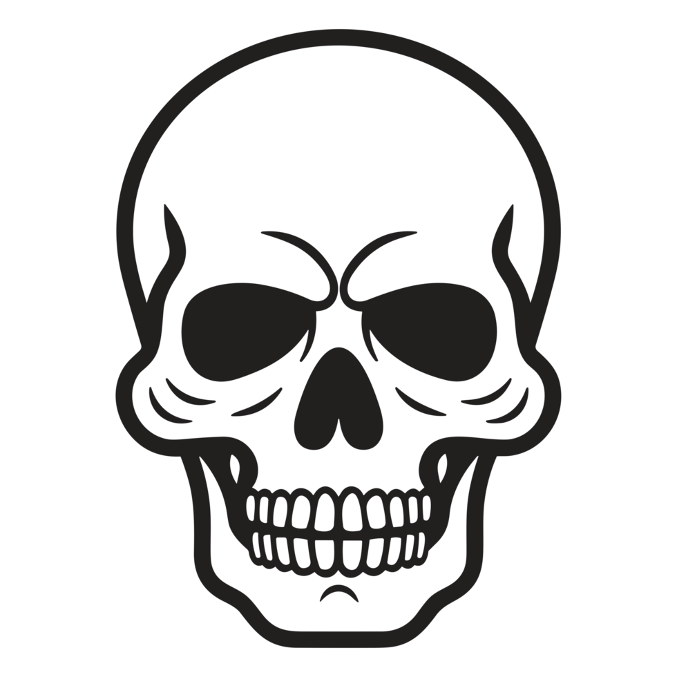 Beautiful Skull Silhouette - Generative Ai png