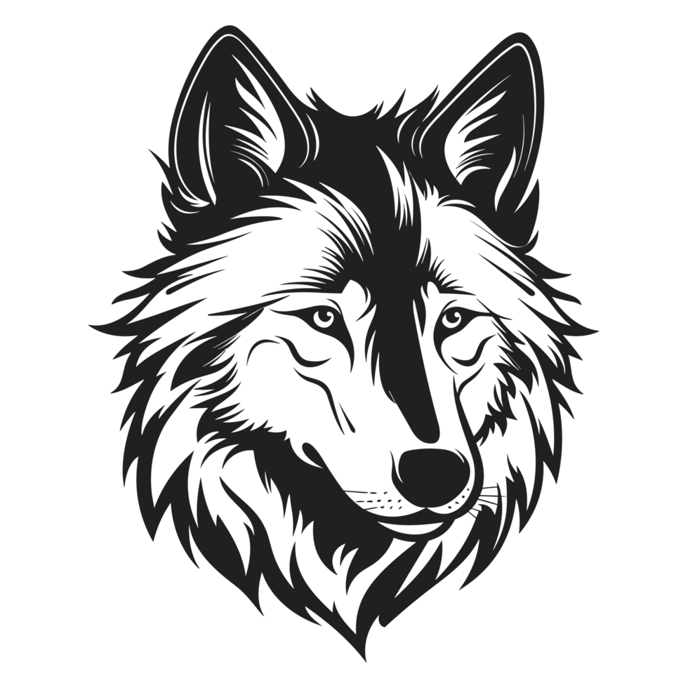 Beautiful Wolf Silhouette - Generative Ai 25070481 PNG