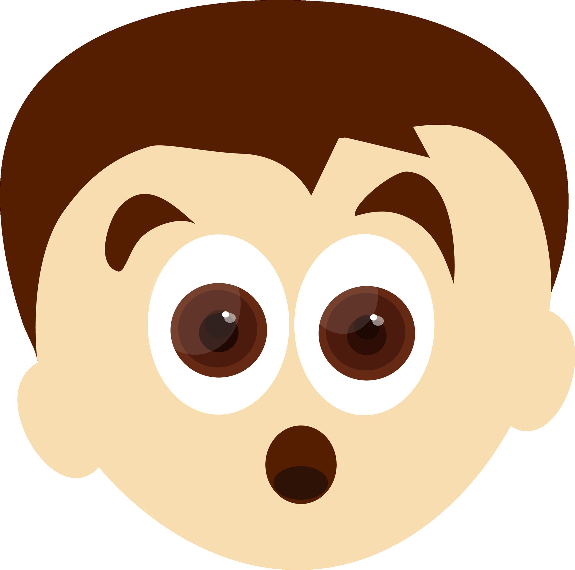 Illustration of a scared boy face. 25070601 Vector Art at Vecteezy