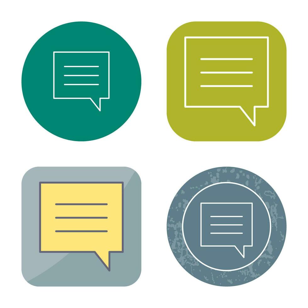 Unique Single Chat Bubble Vector Icon