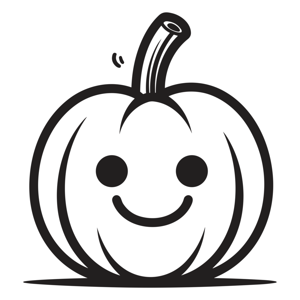 Beautiful Pumpkin Silhouette - png