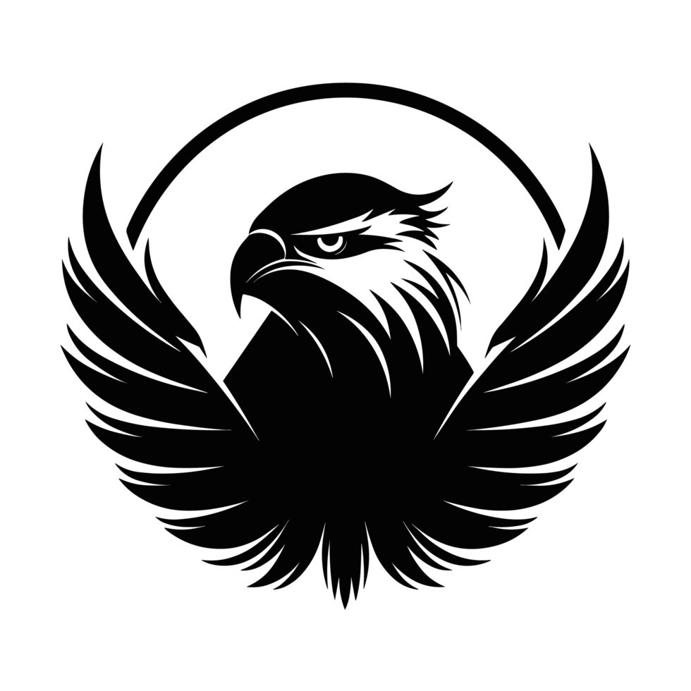 Beautiful Eagle Face Silhouette - png