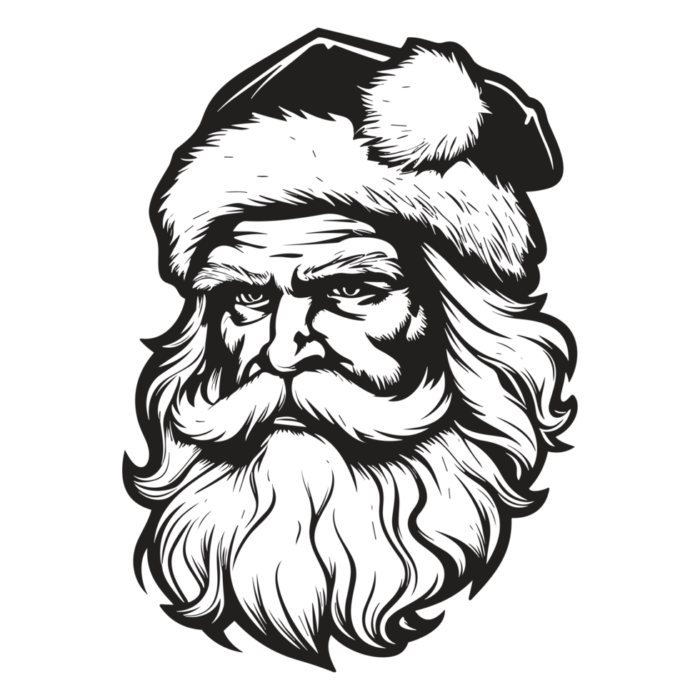 Beautiful Santa Face - png