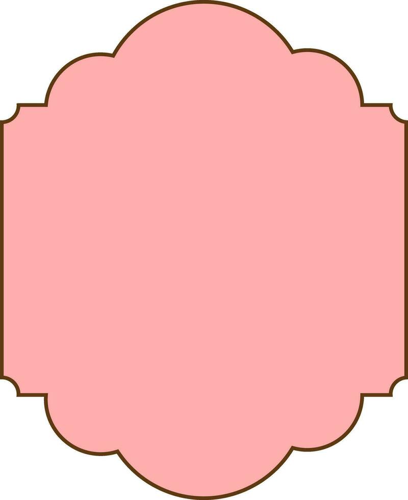 Isolated blank pink tag or sticker. vector