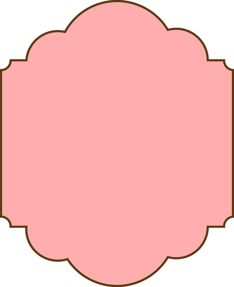 aislado blanco rosado etiqueta o pegatina. vector