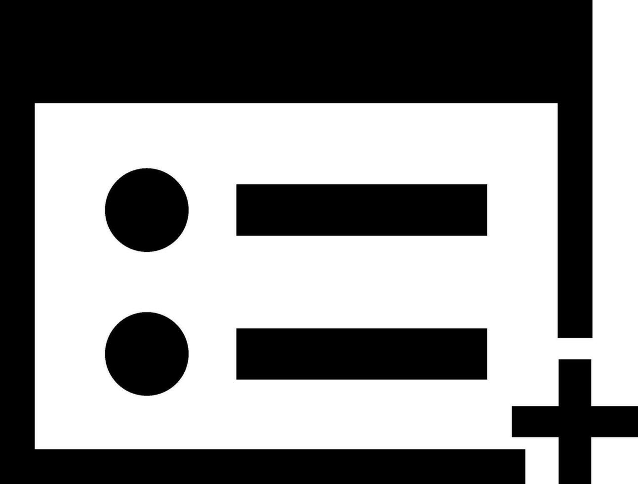 Add list icon in flat style. vector