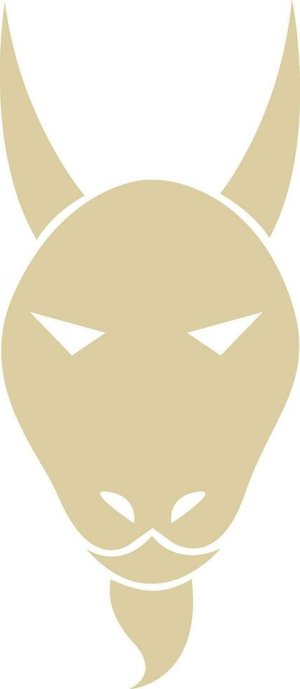 Face of goat in capricon of zodiac sign in illustration. vector