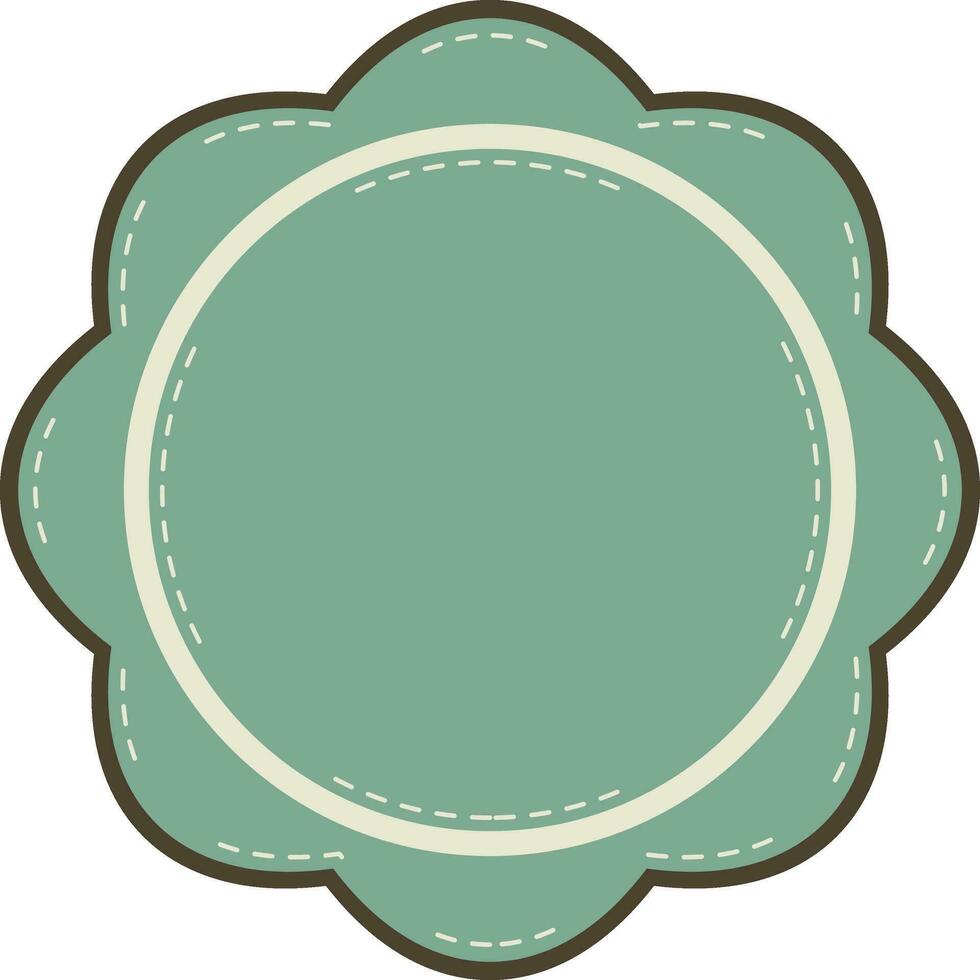 Blank green vintage badge and label. vector