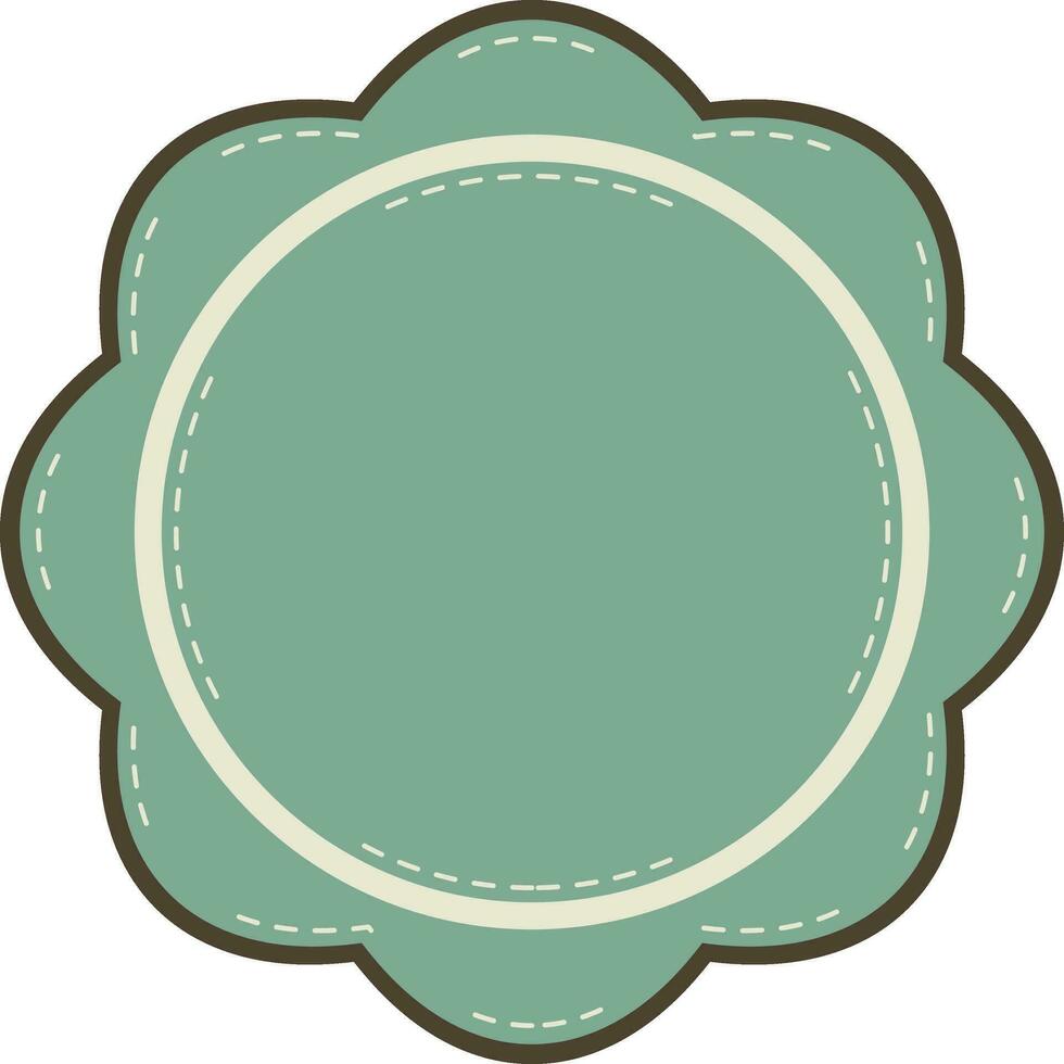 blanco verde Clásico Insignia y etiqueta. vector