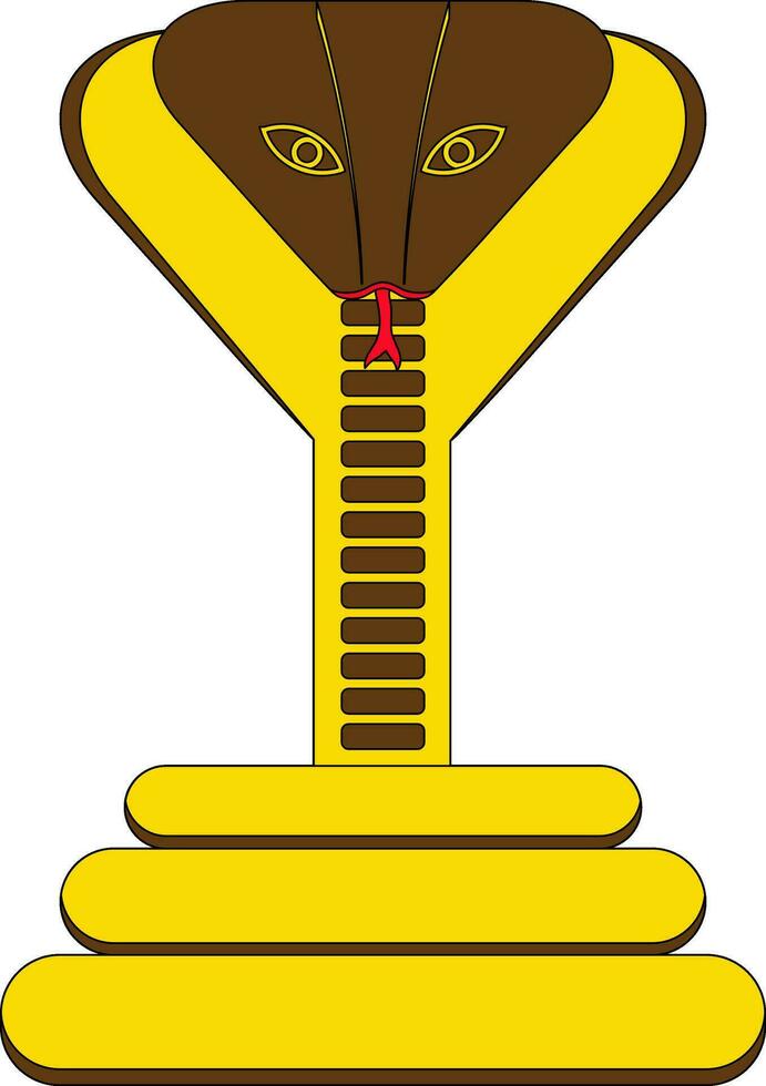 Snake icon in chinese zodiac in color and stroke. vector