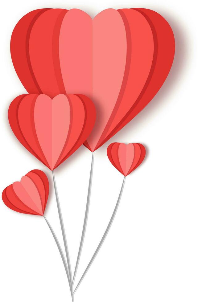 Illustration of red balloons. vector