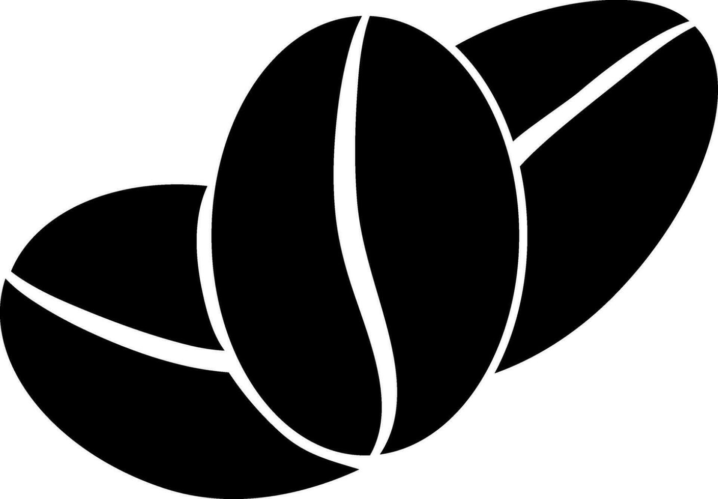 Flat illustration of coffee beans. vector