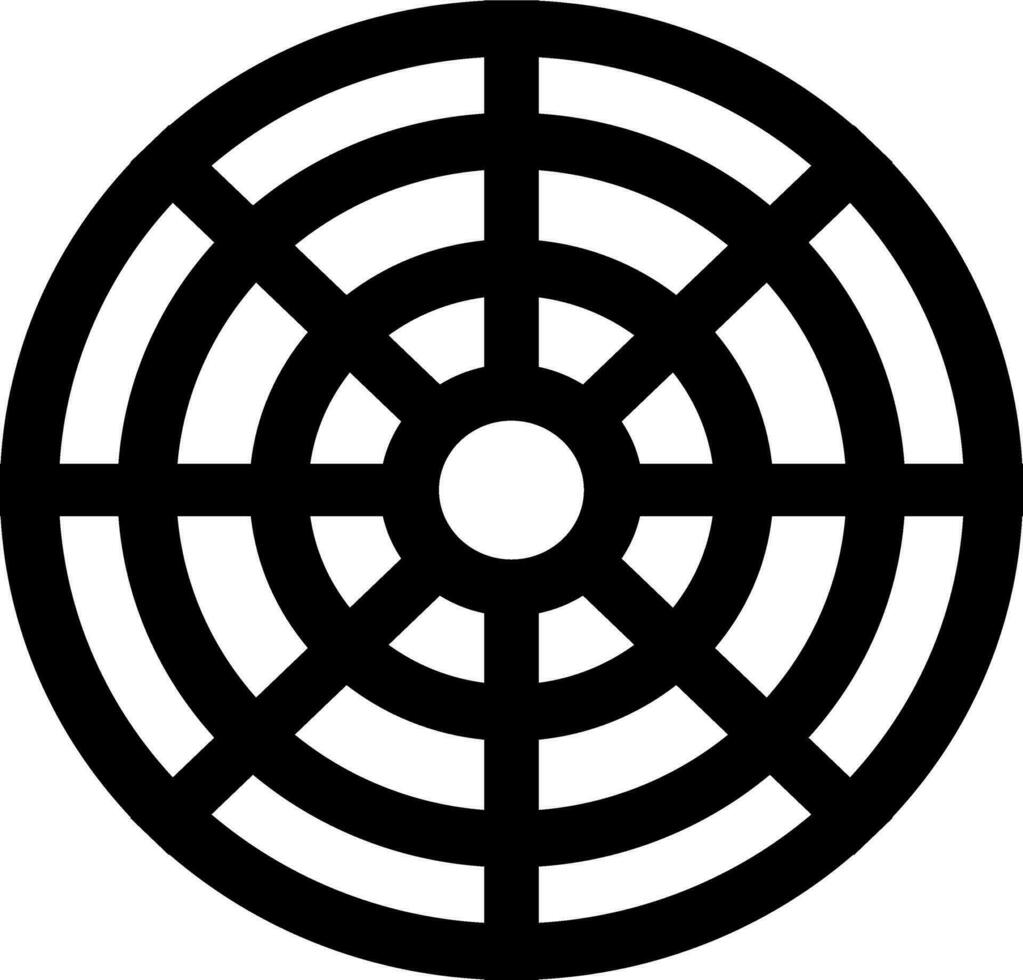 Vector target glyph icon or symbol.