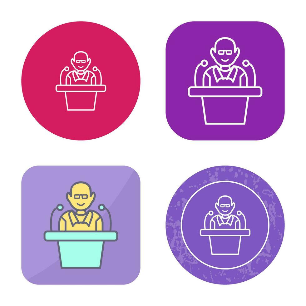 Unique Lecture Vector Icon