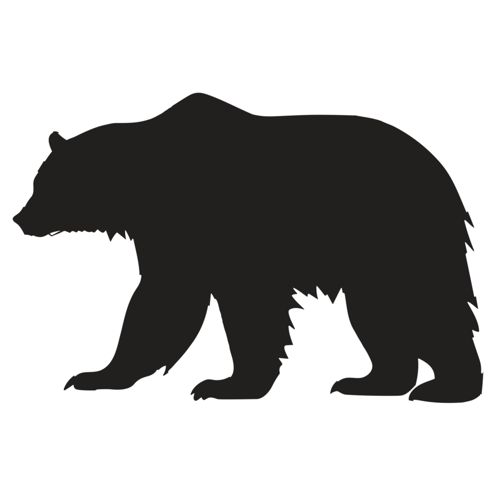 Beautiful Bear Silhouette - Ai Generated png