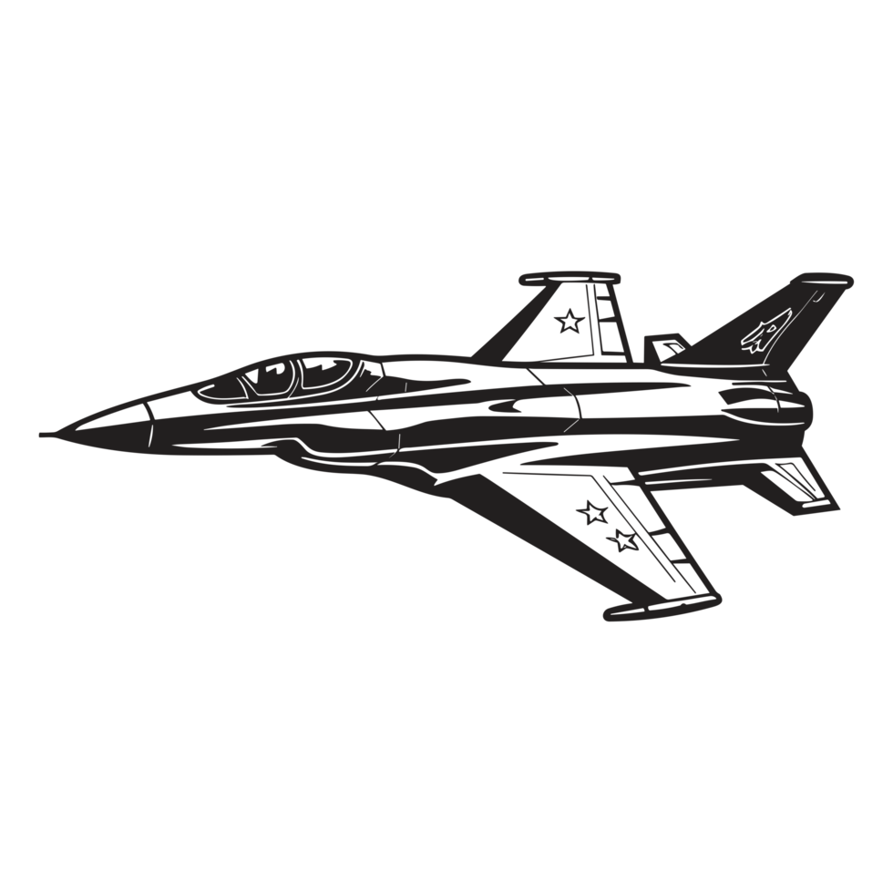Beautiful Fighter Jet Silhouette - png