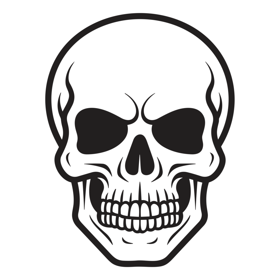 Beautiful Skull Silhouette - png