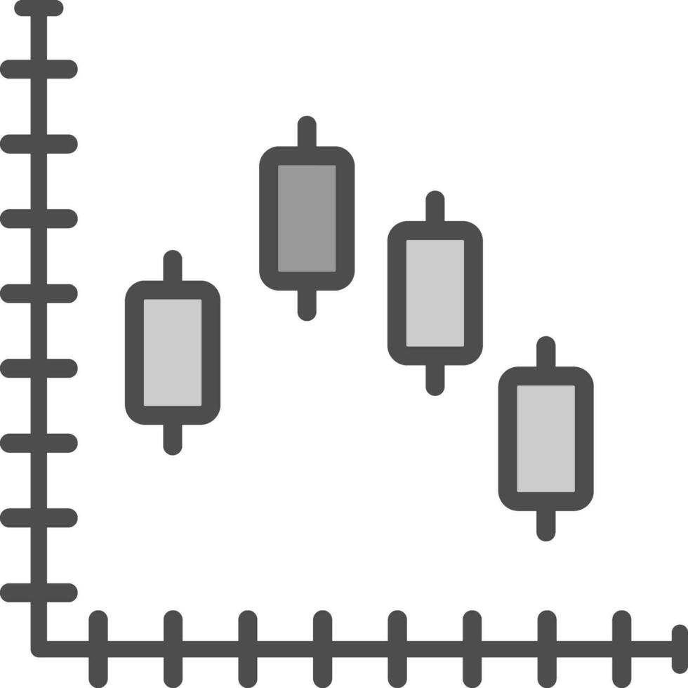 Candlestick chart Vector Icon Design