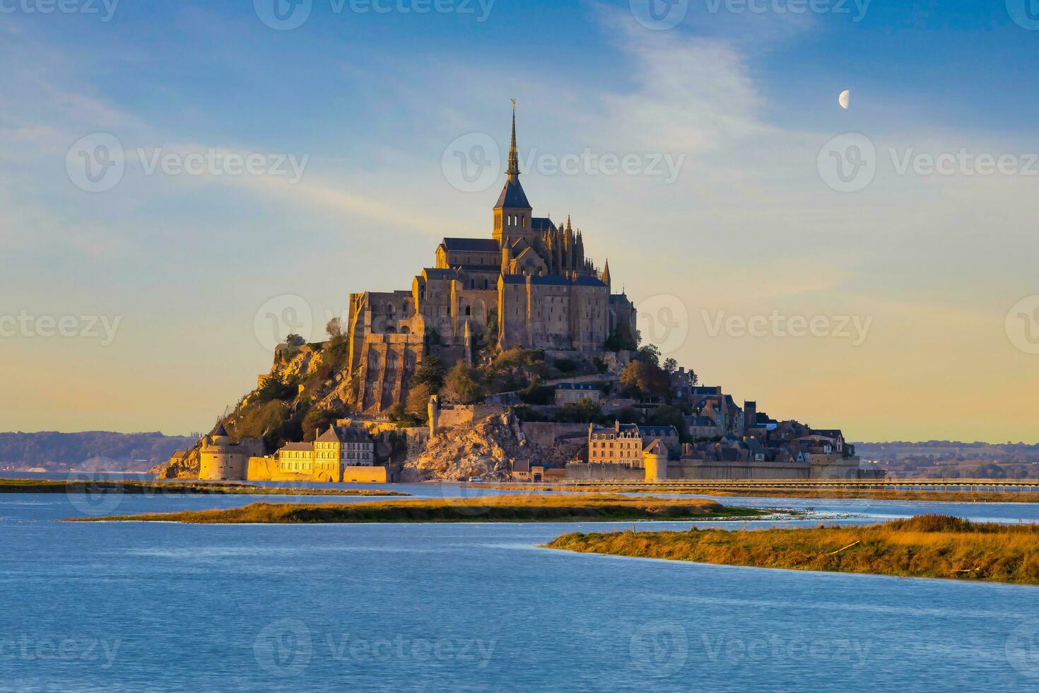 Mont Saint-Michel fortress monastery in France photo