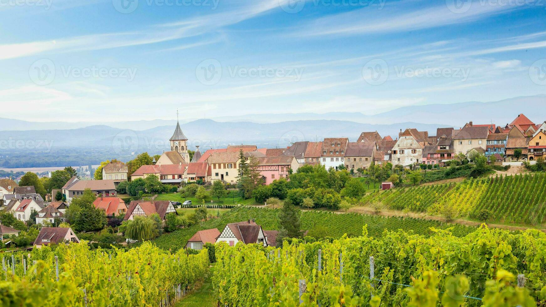 paisaje de Alsacia región en Francia foto