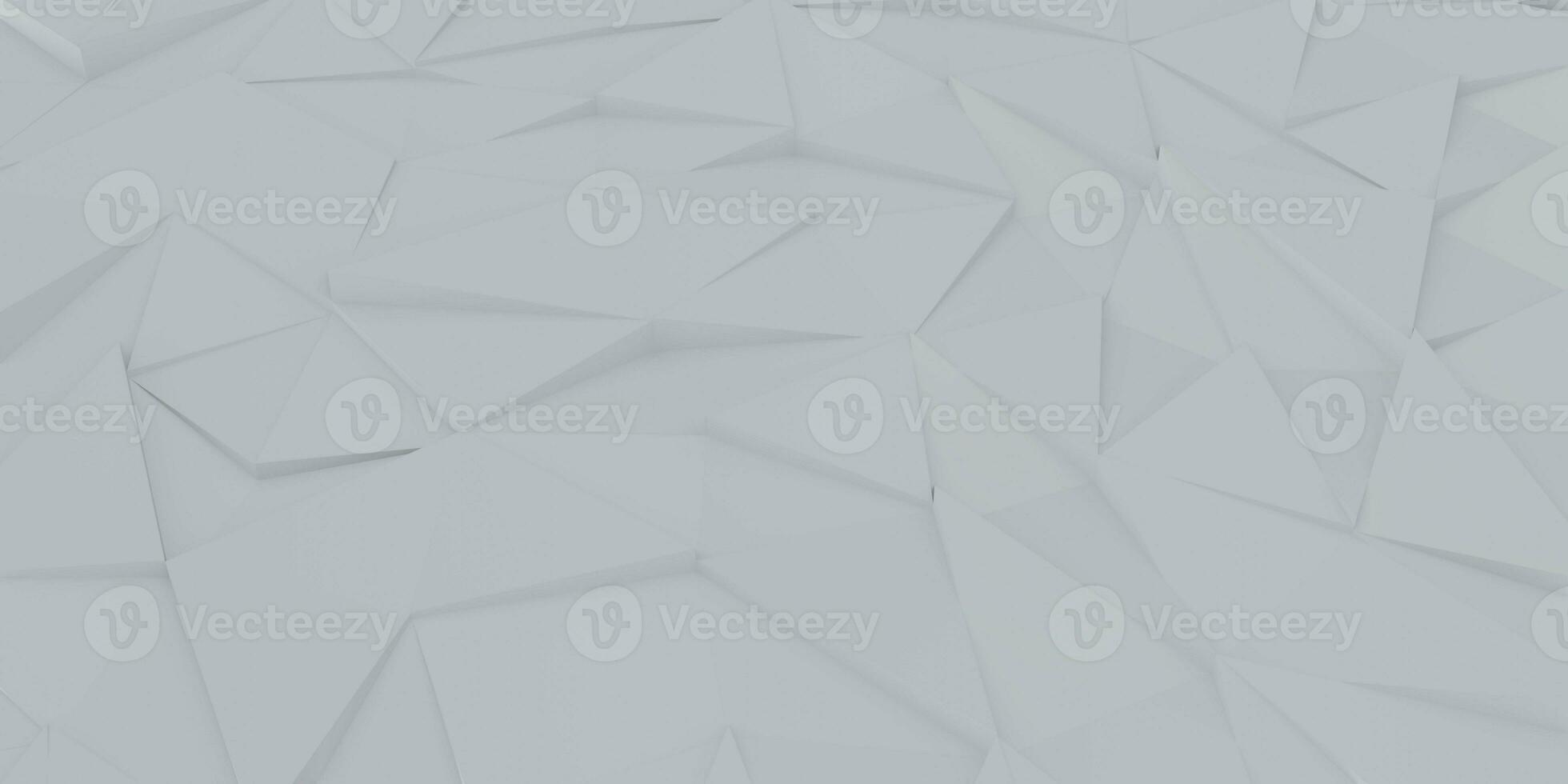Triangle abstract background. White background, 3d rendering. photo