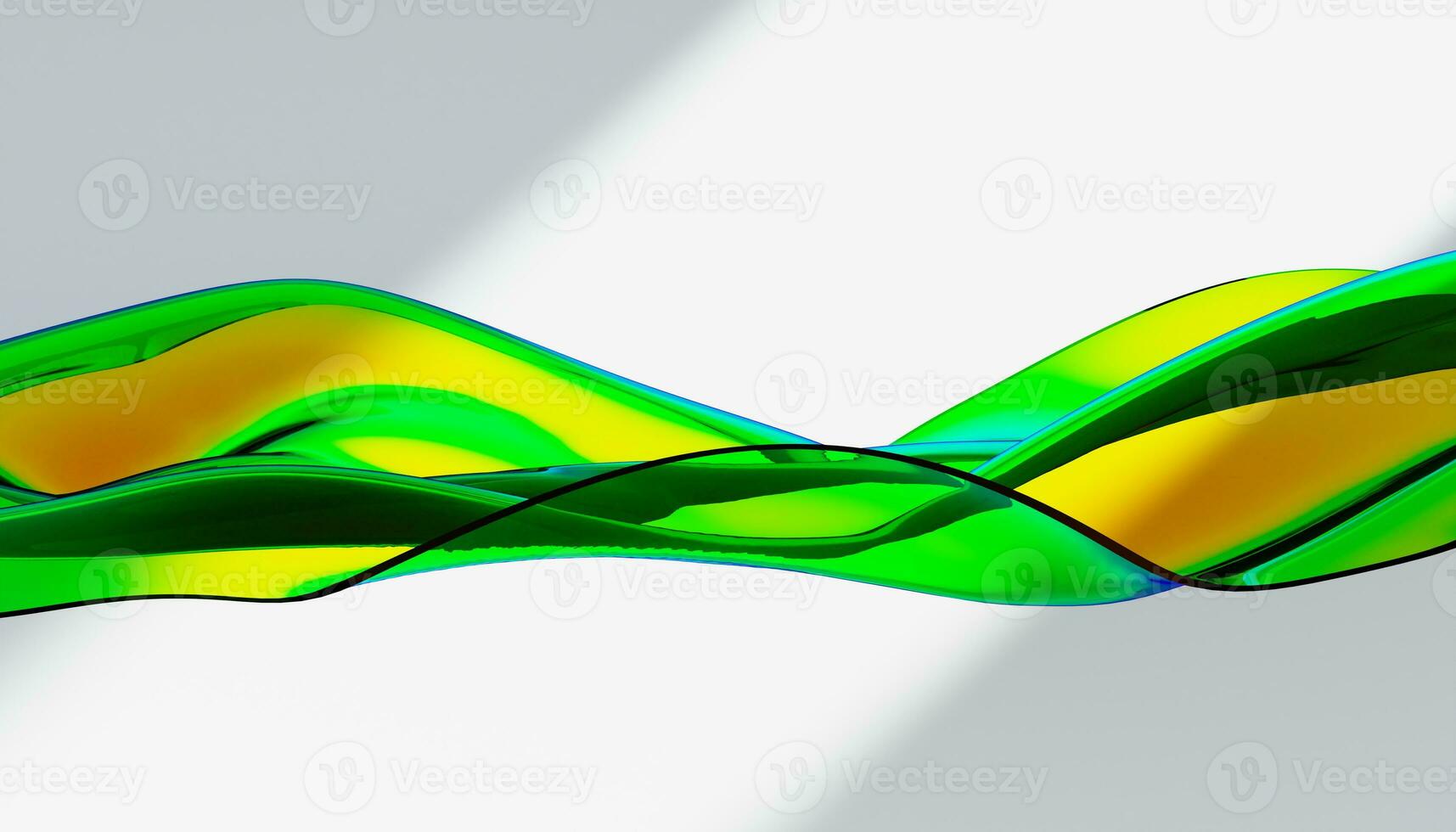 Cloth fabric gradient waves abstract background. Iridescent glass wavy surface. Liquid surface, ripples, reflections. 3d render illustration. photo