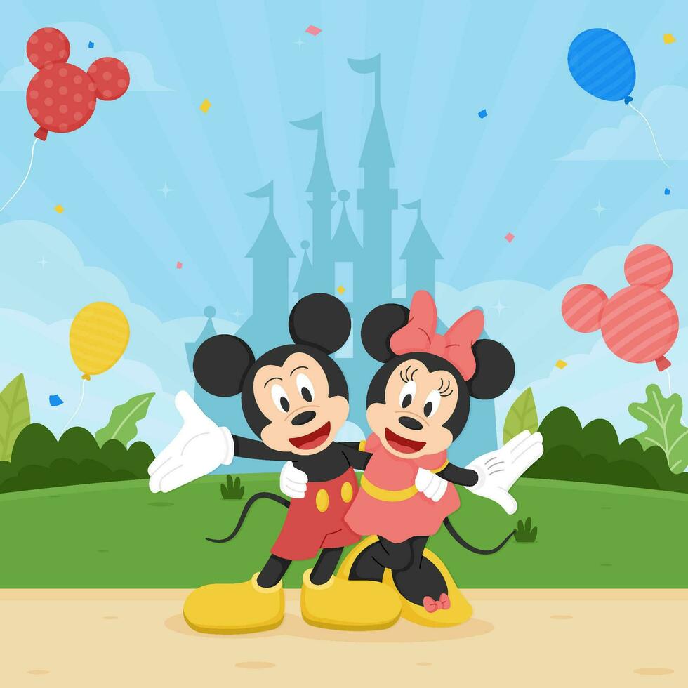 Cute Mouse Couple Concept vector