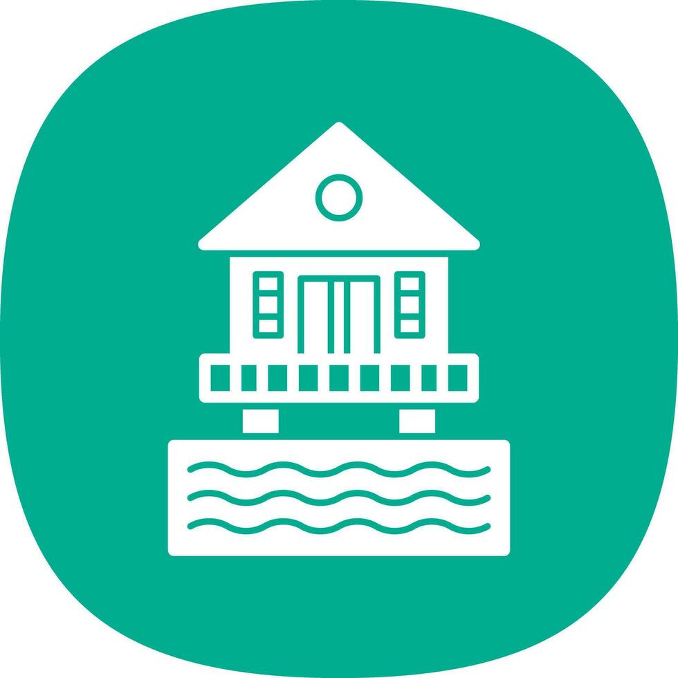 Beach hut Vector Icon Design
