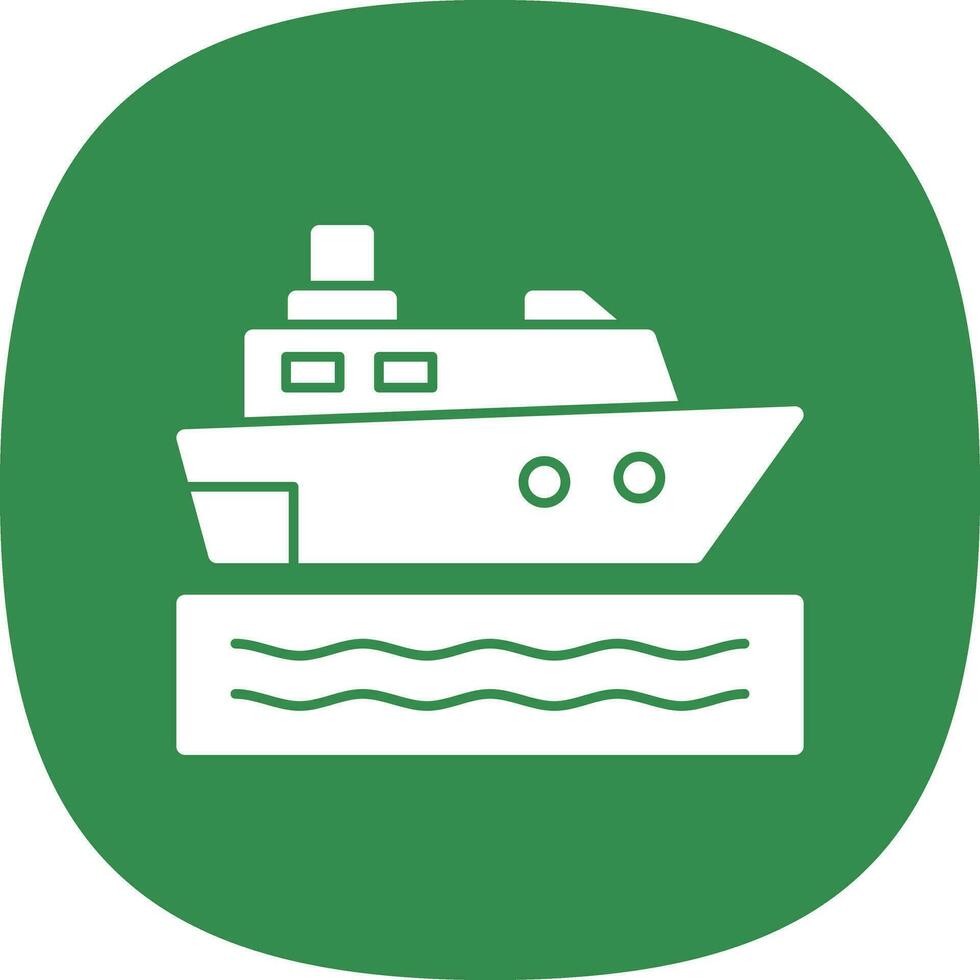 Cruise ship Vector Icon Design