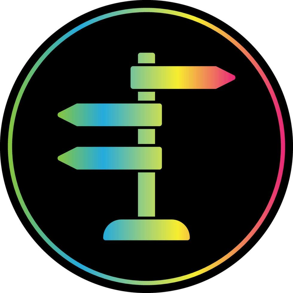 Signpost Vector Icon Design