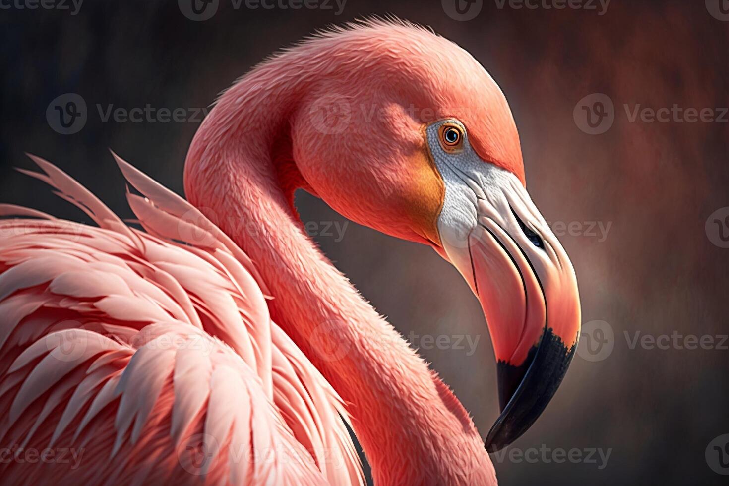 Pink flamingo portrait. . photo